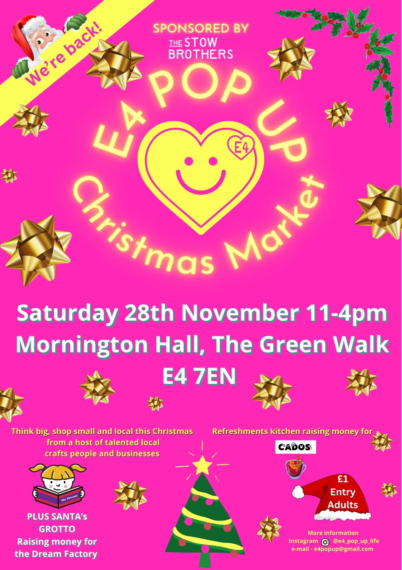Pop up xmas market 2026 poster